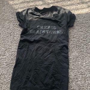 lululemon black short sleeve swiftly BLACKHAWKS logo 6